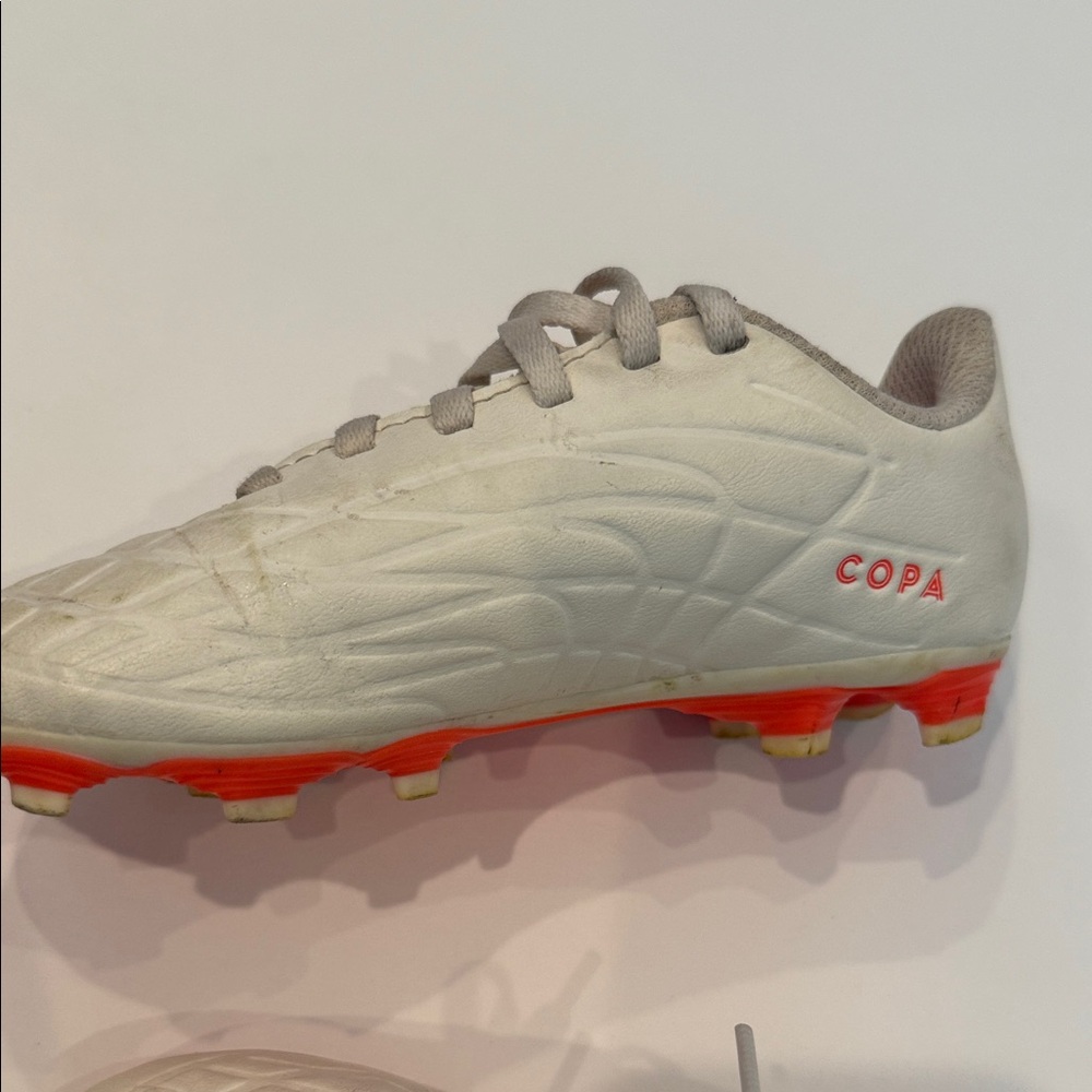 Adidas White and Red Soccer Shoes